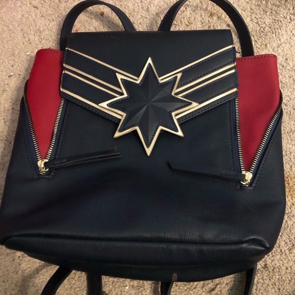 Leather Captain Marvel Backpack - Picture 1 of 4